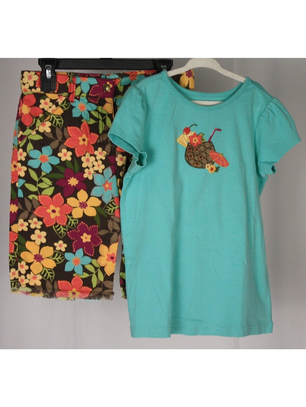 Gymboree Bermuda Shorts & Turtle Tee Set Girls Size 12